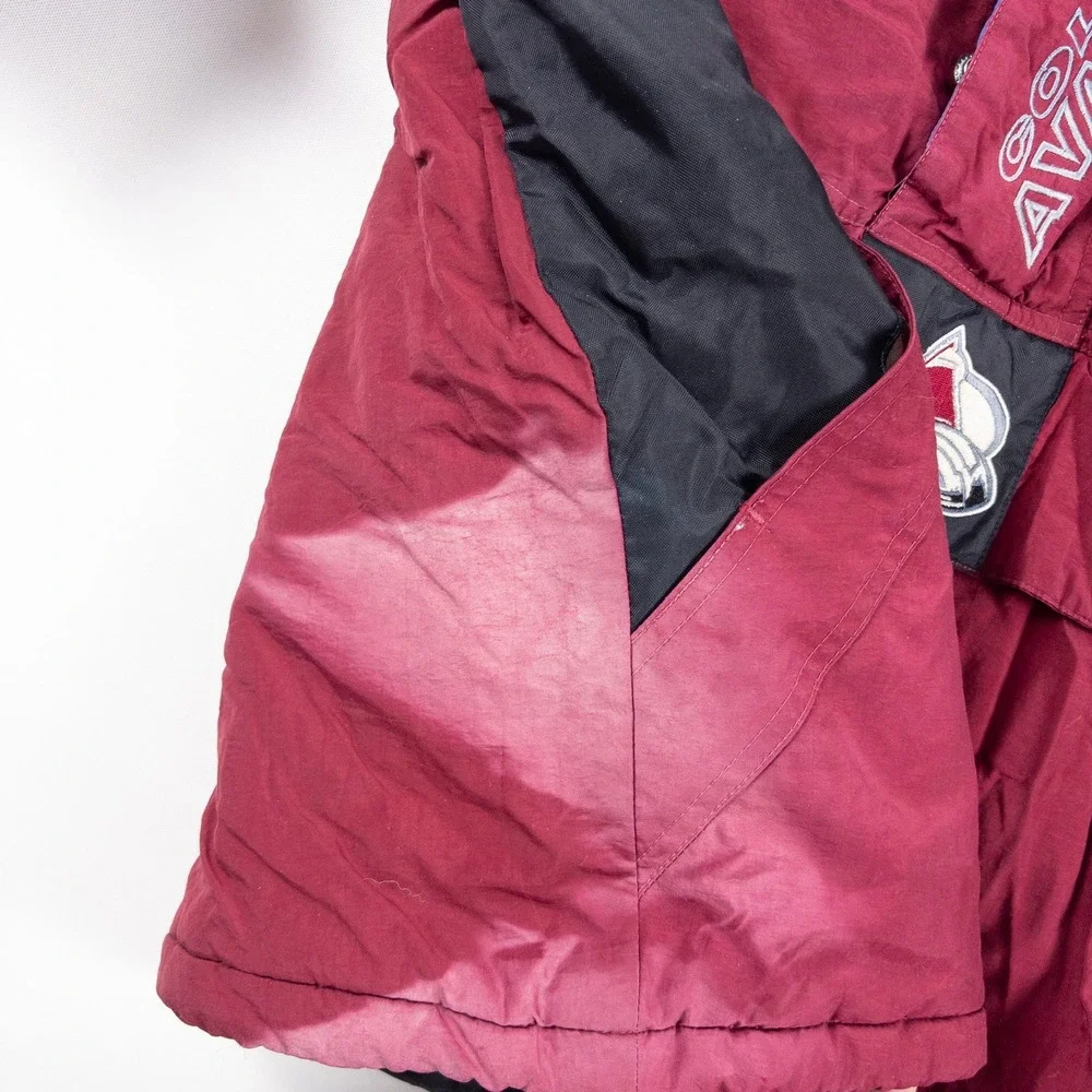 Vintage Colorado Avalanche Starter Jacket Mens L 90s NHL 1/2 Zip Pullover Hockey